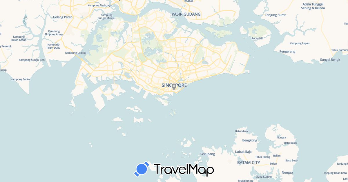 TravelMap itinerary: plane in Singapore (Asia)